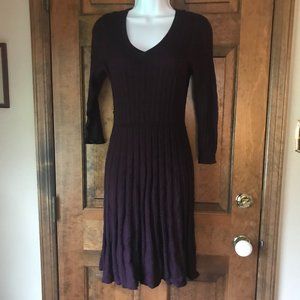 db Plum V-Neck Sweater Dress w/Long Sleeves Medium